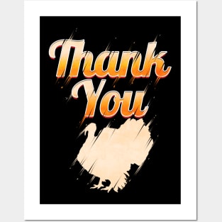 Thank You Turkey Thanksgiving Posters and Art